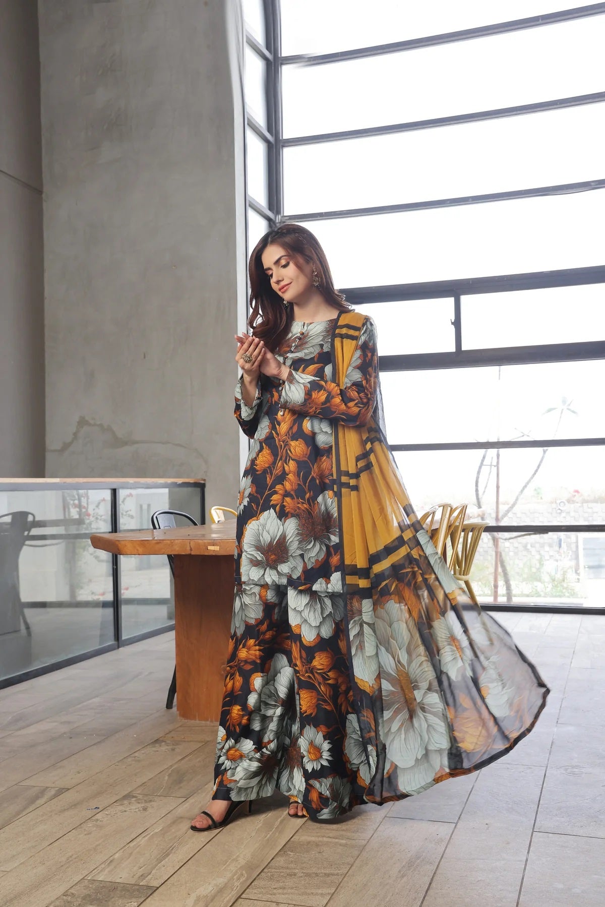 3 Piece BreezeLawn Printed UnStitched Suit with Printed Dupatta & Printed Trouser.