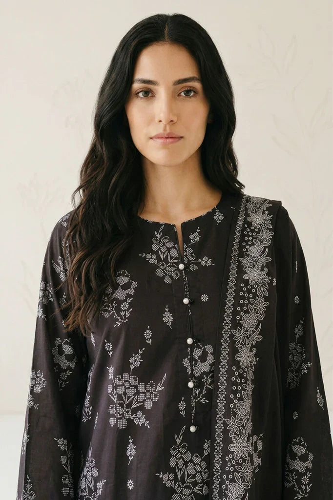 3 Piece BreezeLawn Printed UnStitched Suit with Printed Dupatta & Printed Trouser.