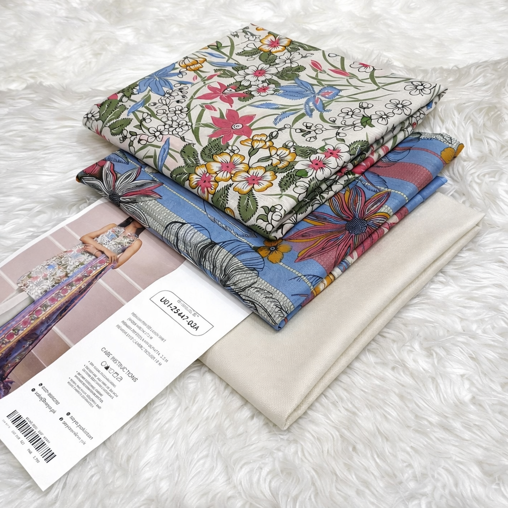 Printed Lawn Unstitched 3 Piece Suit