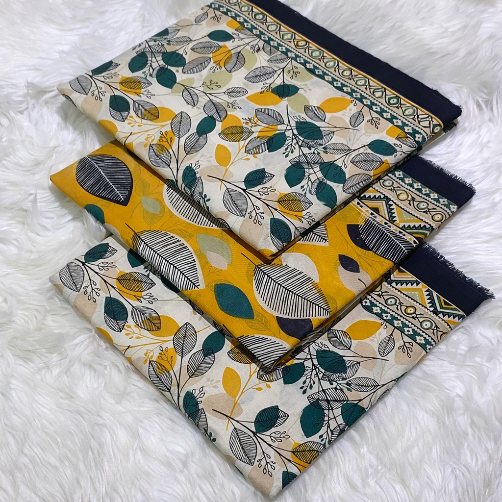 Printed Lawn Unstitched 3 Piece Suit