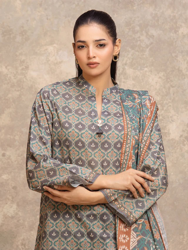 3 Piece Lawn Printed UnStitched Suit