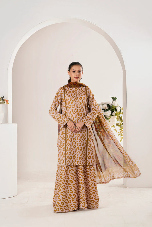 3 Piece BreezeLawn Printed UnStitched Suit with Printed Dupatta &amp; Printed Trouser.