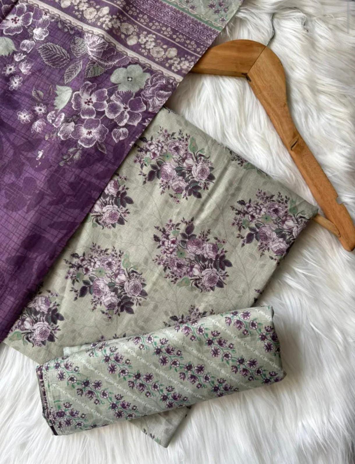 Pre Season Summer Sale 3Pcs Bin Saeed Printed Lawn [Random Articles]