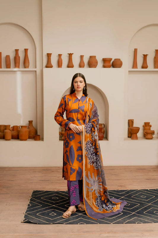 3 Piece BreezeLawn Printed UnStitched Suit with Printed Dupatta &amp; Printed Trouser.