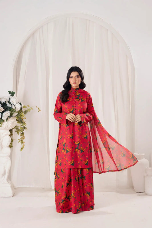 3 Piece BreezeLawn Printed UnStitched Suit with Printed Dupatta &amp; Printed Trouser.