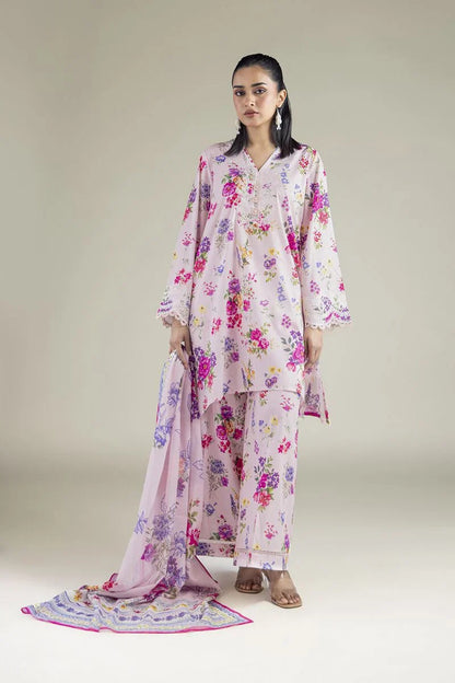 3 Piece BreezeLawn Printed UnStitched Suit with Printed Dupatta &amp; Printed Trouser.