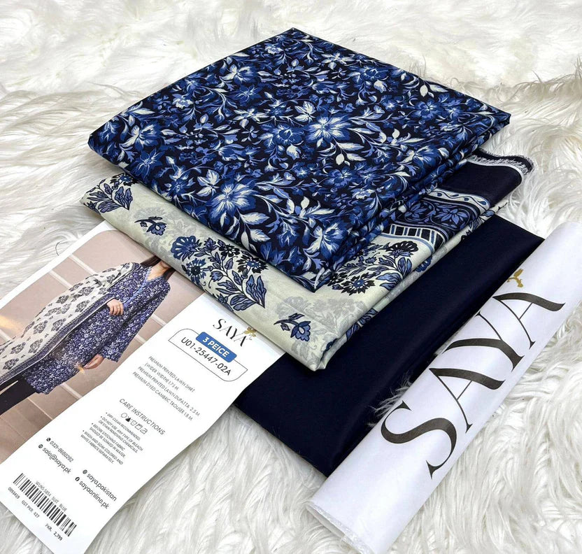 Pre Season Summer Sale 3Pcs Bin Saeed Printed Lawn [Random Articles]
