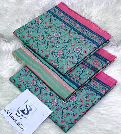 Pre Season Summer Sale 3Pcs Bin Saeed Printed Lawn [Random Articles]