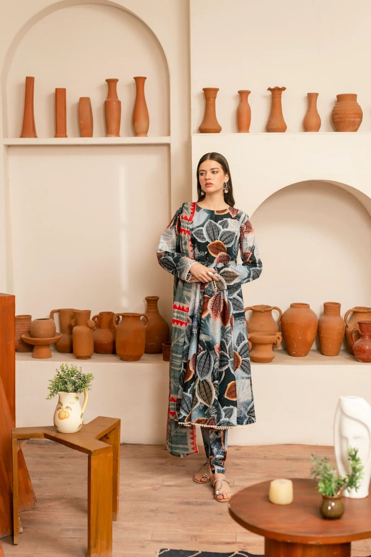 3 Piece BreezeLawn Printed UnStitched Suit with Printed Dupatta &amp; Printed Trouser.