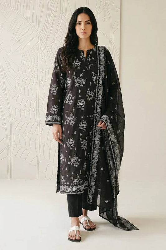3 Piece BreezeLawn Printed UnStitched Suit with Printed Dupatta &amp; Printed Trouser.