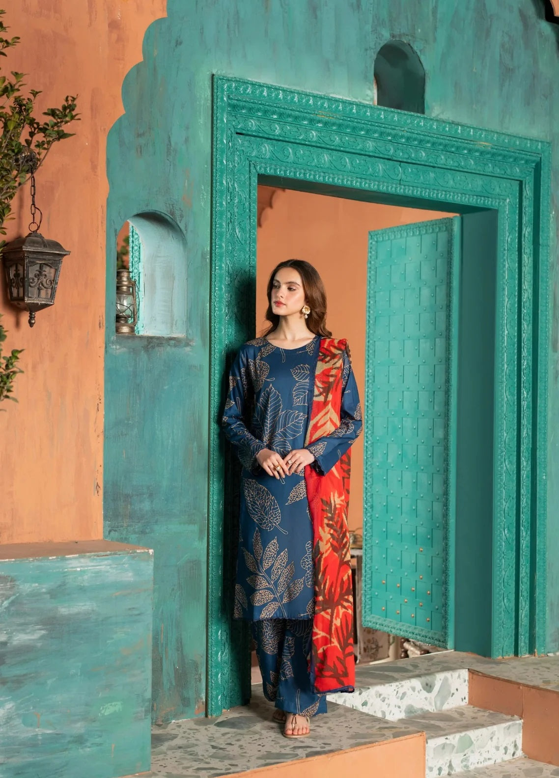 3 Piece BreezeLawn Printed UnStitched Suit with Printed Dupatta &amp; Printed Trouser.