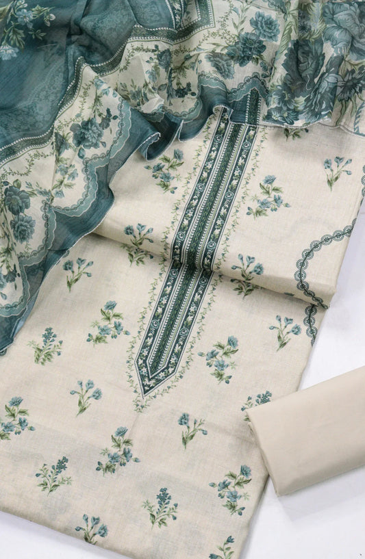 Printed Lawn Unstitched 3 Piece Suit