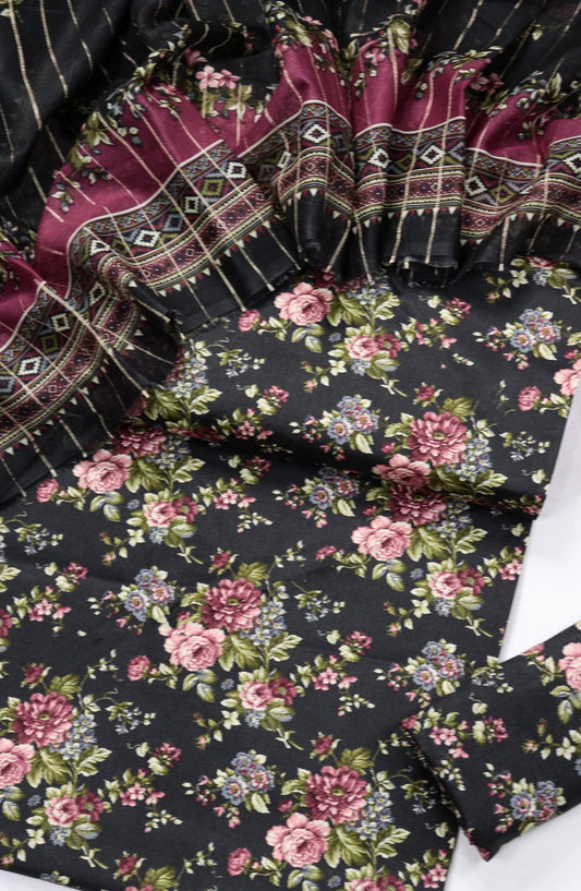 Printed Lawn Unstitched 3 Piece Suit
