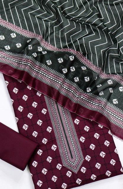 Printed Lawn Unstitched 3 Piece Suit
