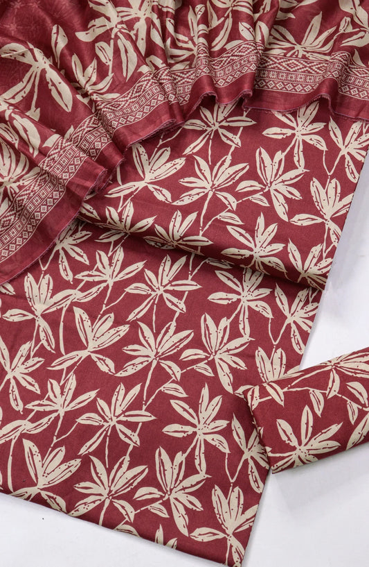 Printed Lawn Unstitched 3 Piece Suit