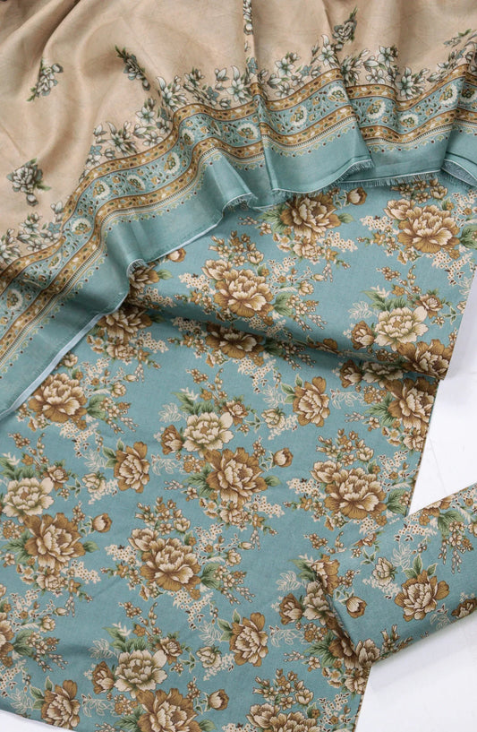 Printed Lawn Unstitched 3 Piece Suit
