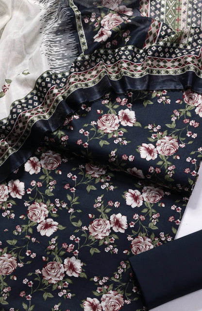 Printed Lawn Unstitched 3 Piece Suit