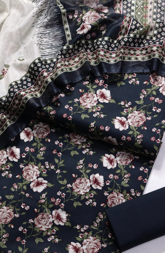 Printed Lawn Unstitched 3 Piece Suit