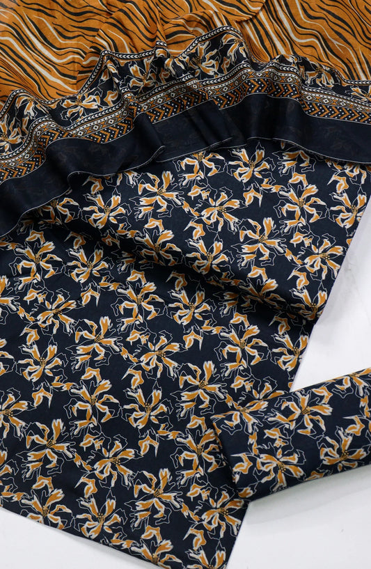 Printed Lawn Unstitched 3 Piece Suit