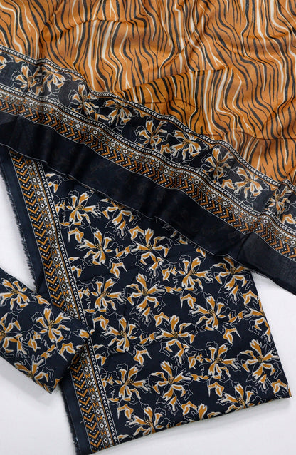 Printed Lawn Unstitched 3 Piece Suit