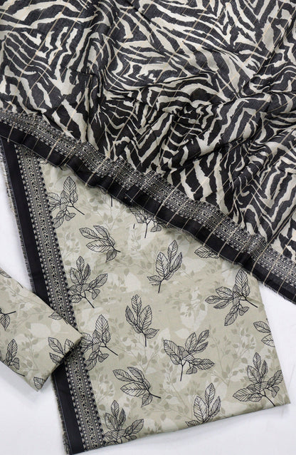 Printed Lawn Unstitched 3 Piece Suit