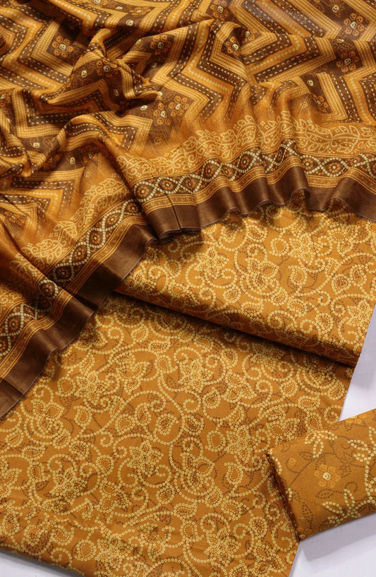 Printed Lawn Unstitched 3 Piece Suit