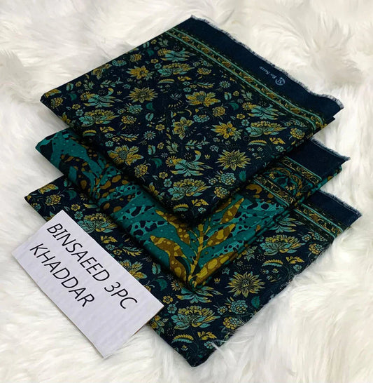 BS KHADDAR UNSTITCHED 3PC SUIT - U12