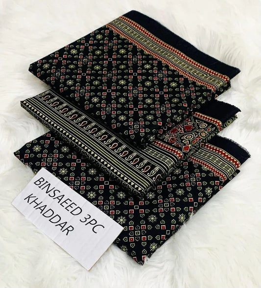 BS KHADDAR UNSTITCHED 3PC SUIT - U41