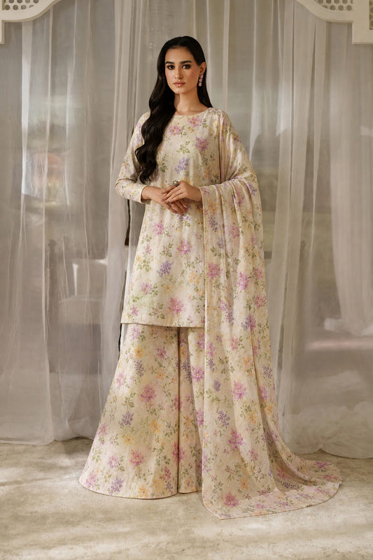 3 Piece BreezeLawn Printed UnStitched Suit with Printed Dupatta &amp; Printed Trouser.