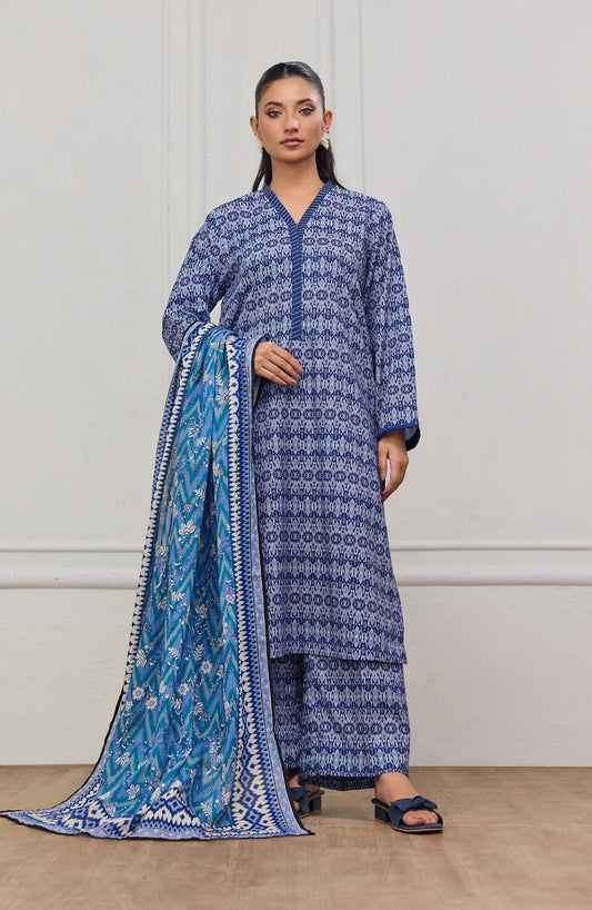 3 Piece BreezeLawn Printed UnStitched Suit with Printed Dupatta &amp; Printed Trouser.
