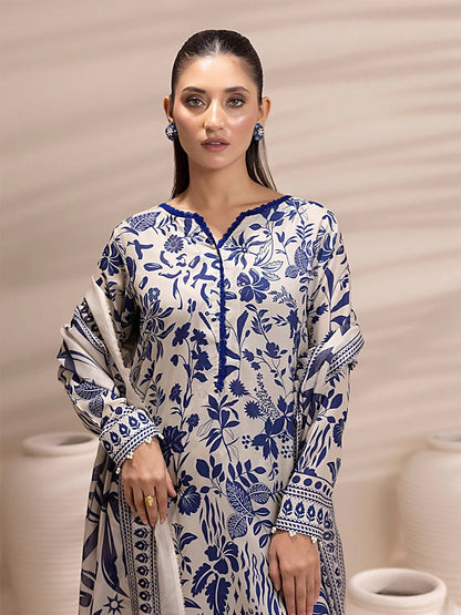 3 Piece BreezeLawn Printed UnStitched Suit with Printed Dupatta &amp; Printed Trouser.