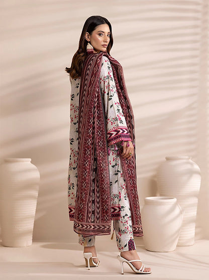 3 Piece BreezeLawn Printed UnStitched Suit with Printed Dupatta &amp; Printed Trouser.