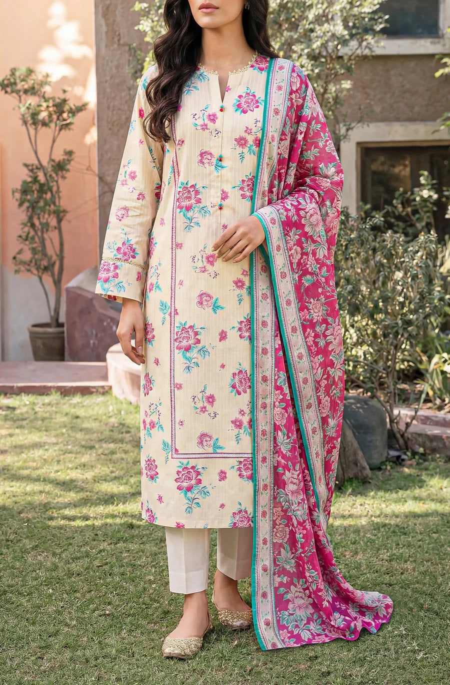3 Piece Lawn Printed UnStitched Suit
